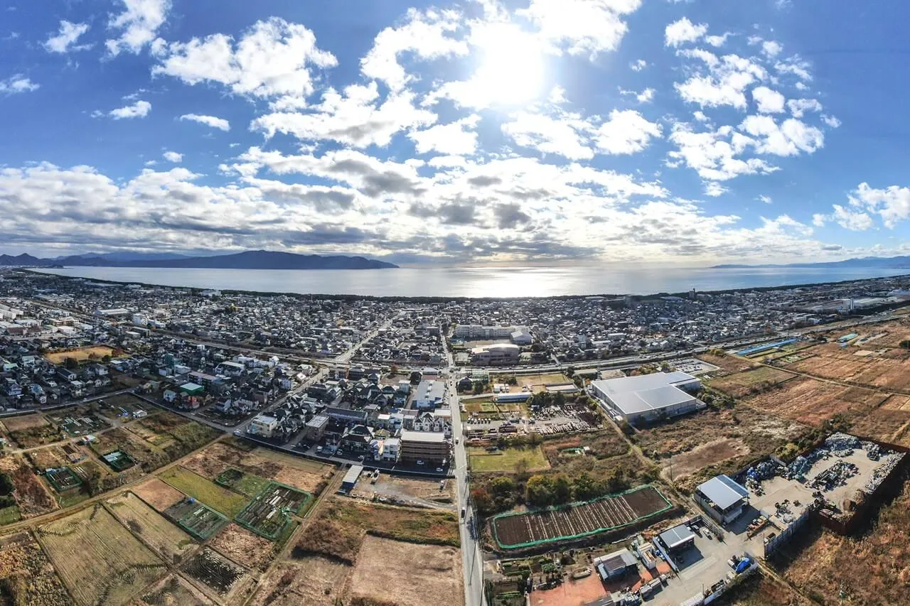 原から望む駿河湾